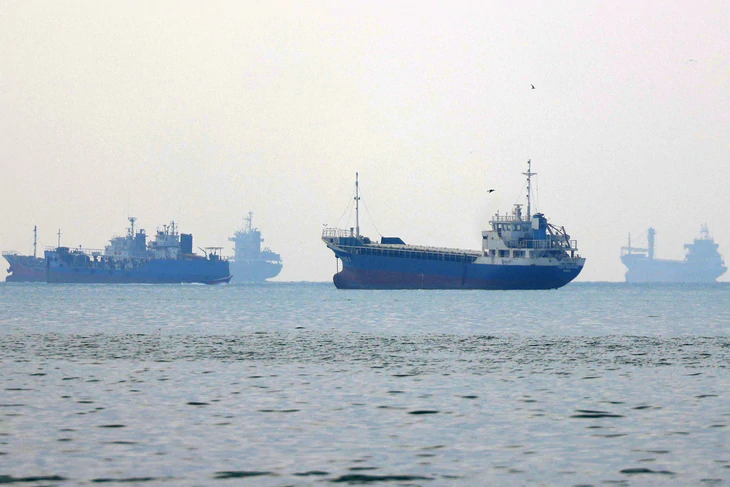 Kapal yang berlabuh di Selat Hormuz/ Foto: vn