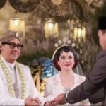 Tangkapan layar pernikahan Andre Taulany dan Amanda Rigby/ Foto: Ist
