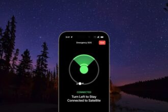 Ilustrasi fitur satelit pada Apple/ Foto: GSM Arena