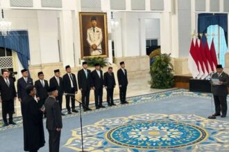 Suahasil Nazara saat dilantik menjadi Menkeu/ Foto: ANTARA