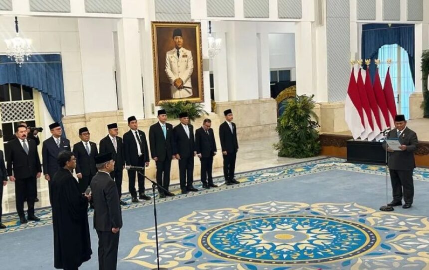 Suahasil Nazara saat dilantik menjadi Menkeu/ Foto: ANTARA