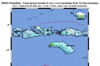 Titik gempa di NTT/ Foto: BMKG