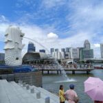 Ikon Singapura patung Merlion yang berada di kawasan Marina Bay Sands/ Foto: Ist