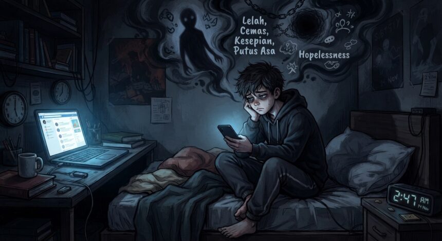 Ilustrasi remaja dan depresi/ Foto: gemini