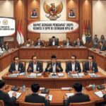 Ilustrasi konsultasi KPU dan DPR RI/ foto: gemini