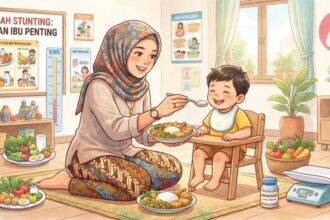 Ilustrasi pemberian nutrisi pada balita/ foto: gemini